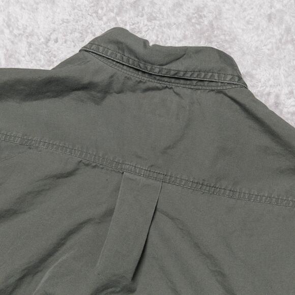 Carhartt Olive Green Cotton Long Sleeve Button Down Work Shirt Mens Size L - Picture 9 of 11